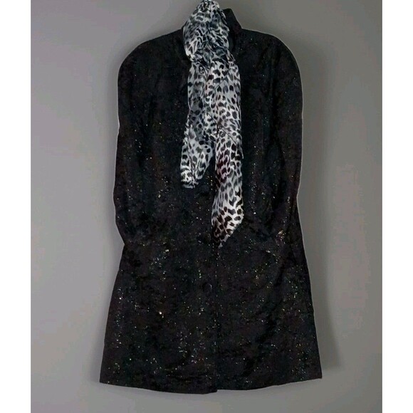 NWT Lane Bryant Black Metallic Coat Sz 26/28 Dressy Evening Jacket 4X $99.50 - Picture 3 of 8